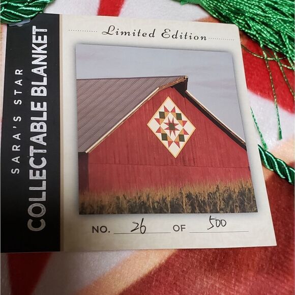 Sara's Star Collectible Fleece Sherpa Blanket Throw - Picture 2 of 5